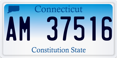 CT license plate AM37516