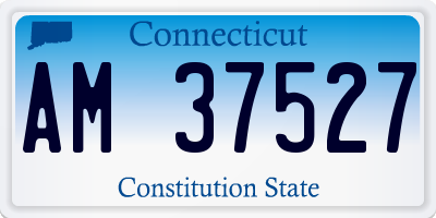CT license plate AM37527