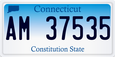 CT license plate AM37535