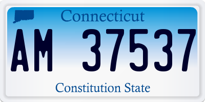 CT license plate AM37537
