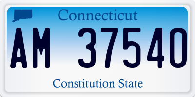 CT license plate AM37540