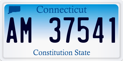 CT license plate AM37541