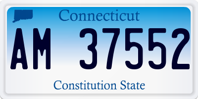 CT license plate AM37552