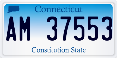 CT license plate AM37553