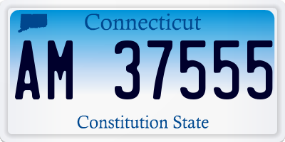 CT license plate AM37555
