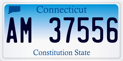 CT license plate AM37556