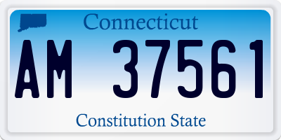 CT license plate AM37561