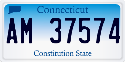 CT license plate AM37574
