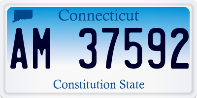 CT license plate AM37592