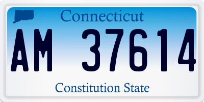 CT license plate AM37614