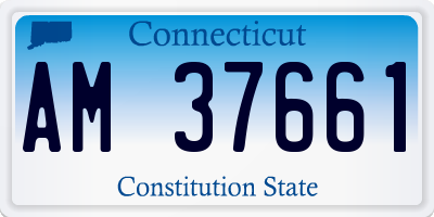CT license plate AM37661