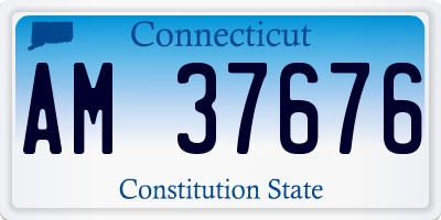 CT license plate AM37676