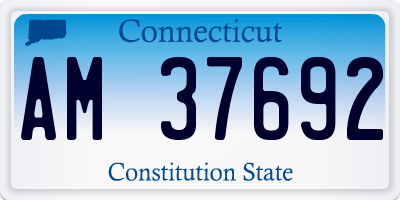 CT license plate AM37692