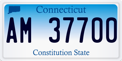 CT license plate AM37700