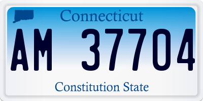 CT license plate AM37704