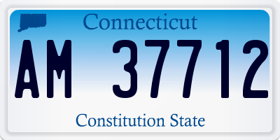 CT license plate AM37712