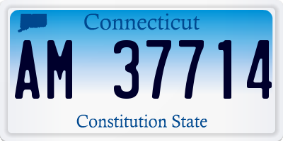 CT license plate AM37714