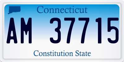 CT license plate AM37715