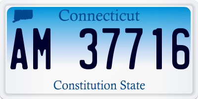 CT license plate AM37716