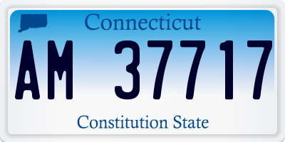 CT license plate AM37717