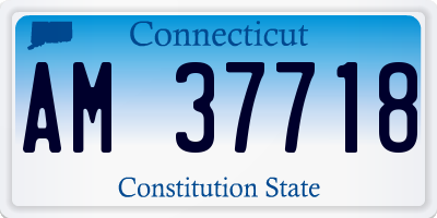 CT license plate AM37718