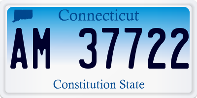 CT license plate AM37722