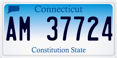 CT license plate AM37724