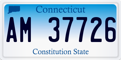 CT license plate AM37726