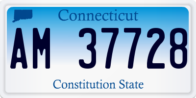 CT license plate AM37728