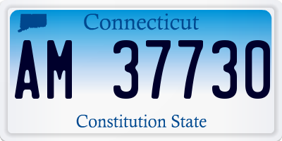CT license plate AM37730