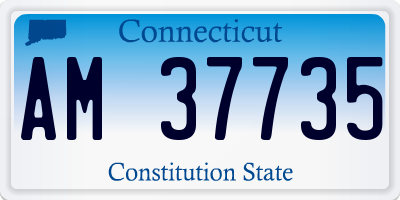CT license plate AM37735