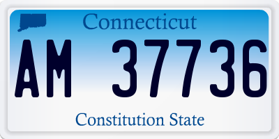 CT license plate AM37736