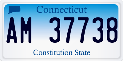 CT license plate AM37738