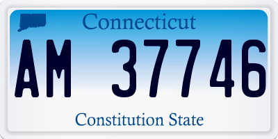 CT license plate AM37746