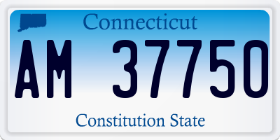 CT license plate AM37750