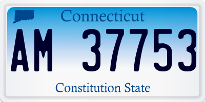 CT license plate AM37753