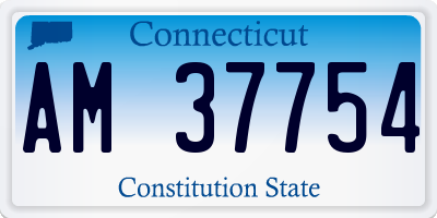 CT license plate AM37754
