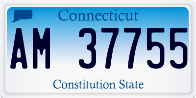 CT license plate AM37755