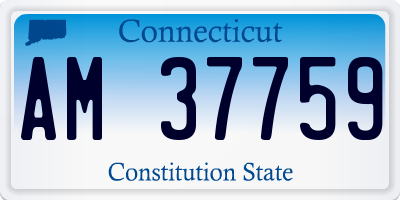 CT license plate AM37759