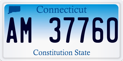 CT license plate AM37760