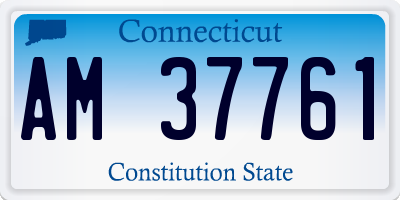 CT license plate AM37761