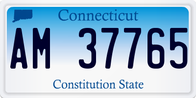 CT license plate AM37765