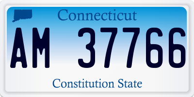 CT license plate AM37766