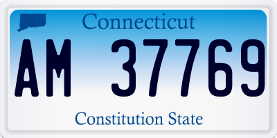 CT license plate AM37769