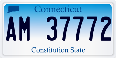 CT license plate AM37772