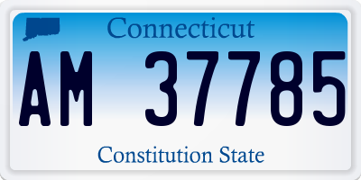 CT license plate AM37785