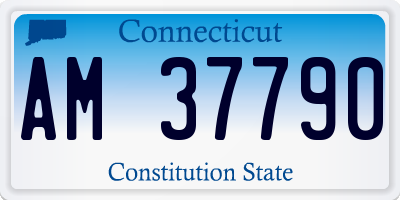 CT license plate AM37790