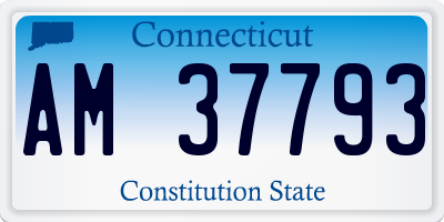 CT license plate AM37793