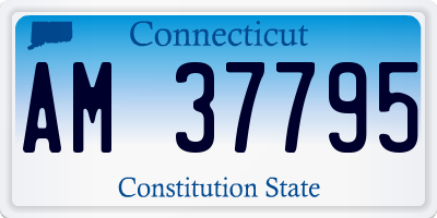 CT license plate AM37795