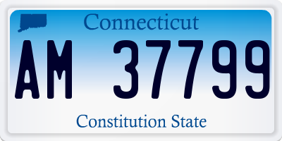 CT license plate AM37799